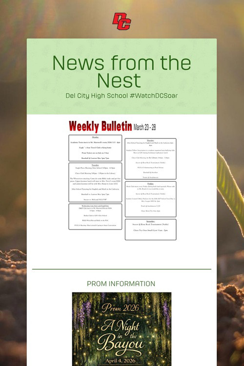 News from the Nest