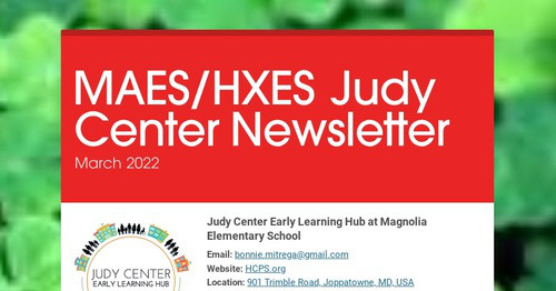 MAES/HXES Judy Center Newsletter