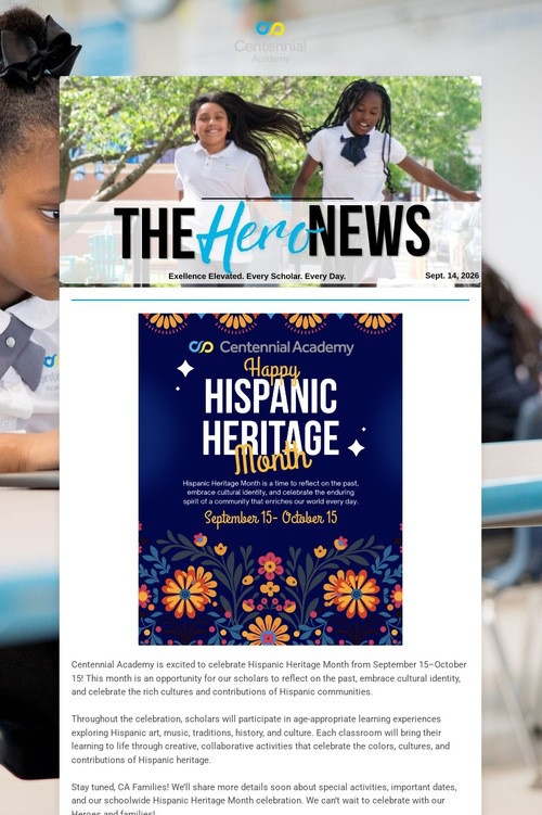 Centennial HERO News Sept. 14, 2026