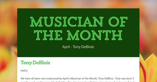 Musician of the Month