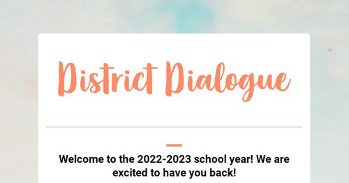 District Dialogue