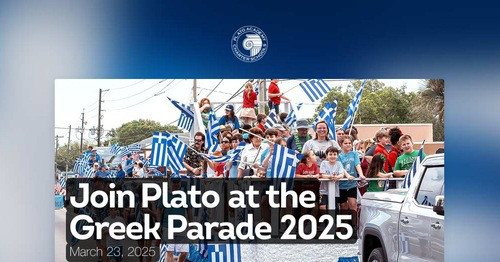 Join Plato at the Greek Parade 2025