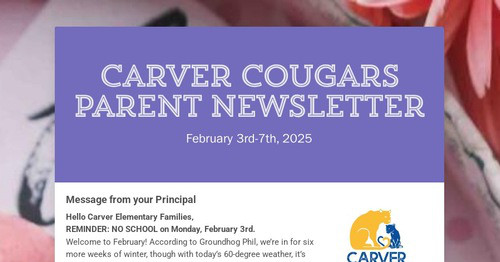 Carver Cougars Parent Newsletter