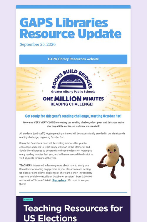 GAPS Libraries Resource Update