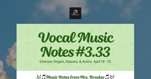 Vocal Music Notes #3.33