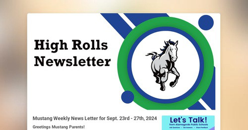 High Rolls Newsletter