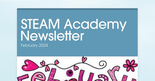 STEAM Academy Newsletter