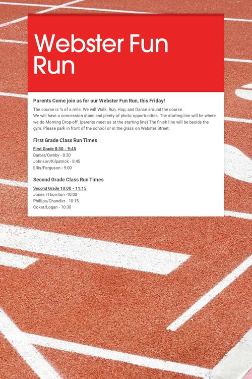 Webster Fun Run