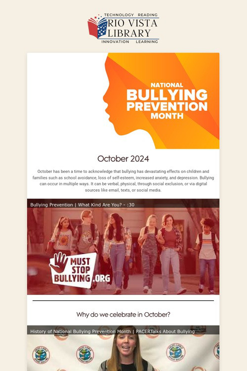 Bullying Prevention Month