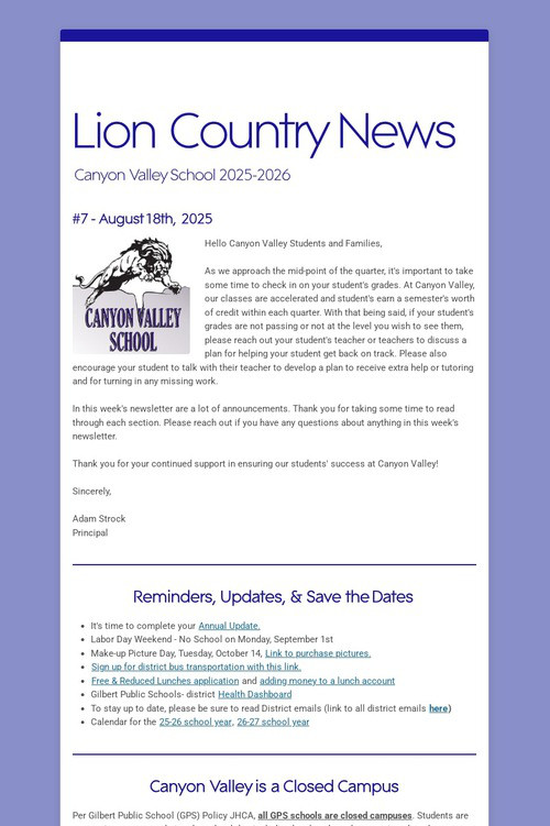 Lion Country News