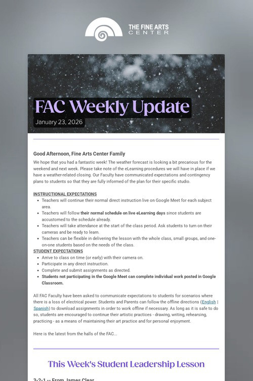 FAC Weekly Update