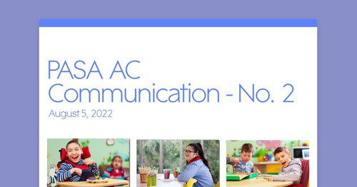 PASA AC Communication - No. 2