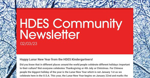 HDES Community Newsletter