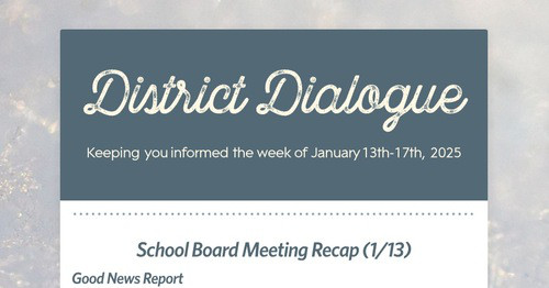 District Dialogue