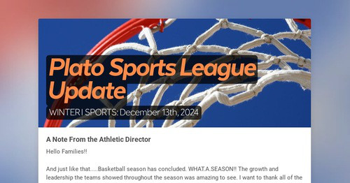 Plato Sports League Update