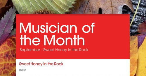 Musician of the Month