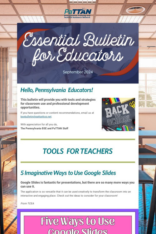 Essential Bulletin for Educators