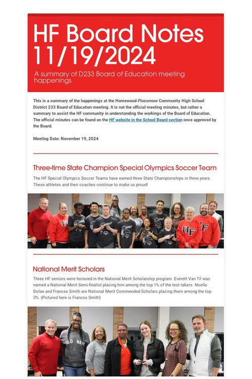HF Board Notes 11/19/2024