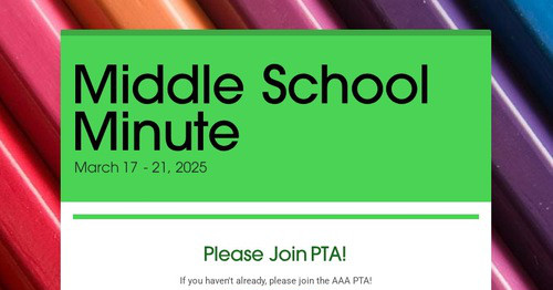 Middle School Minute