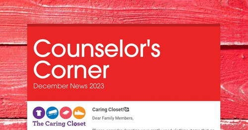 Counselor's Corner