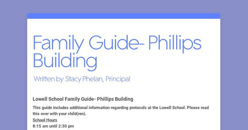 Family Guide- Phillips Building