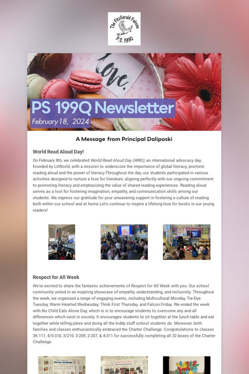 PS 199Q Newsletter