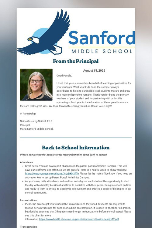 Sanford Family Newsletter