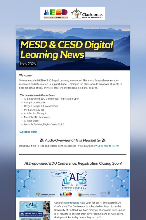 MESD & CESD Digital Learning News