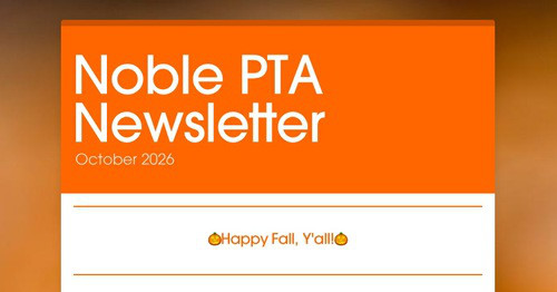 Noble PTA Newsletter