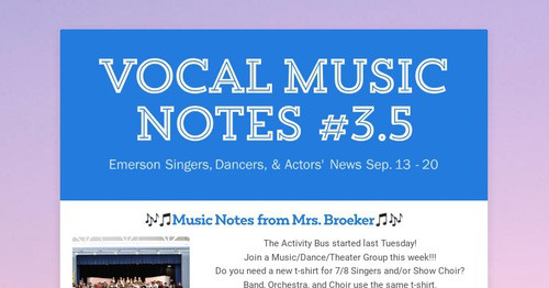 Vocal Music Notes #3.5