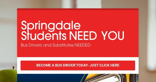Springdale Students NEED YOU