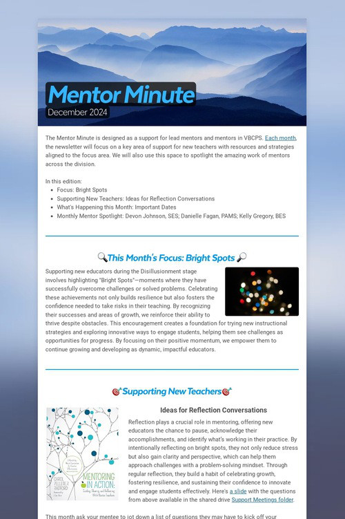 Mentor Minute