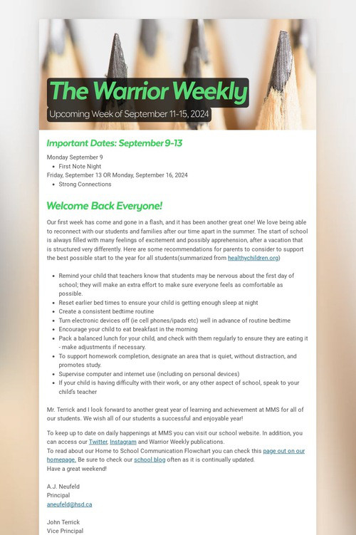 The Warrior Weekly