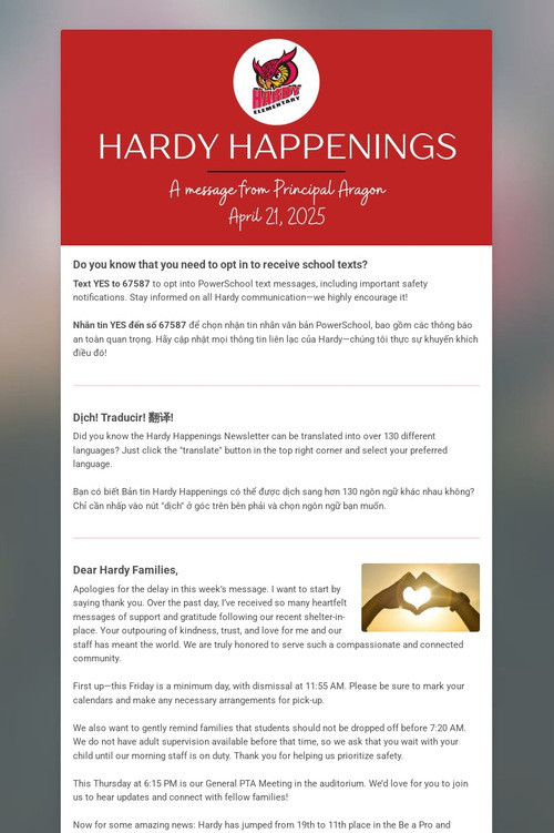Hardy Happenings