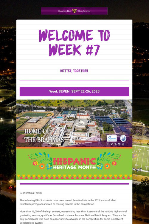 Welcome To Week #7