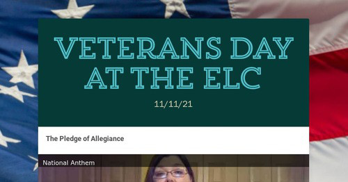 Veterans Day at the ELC