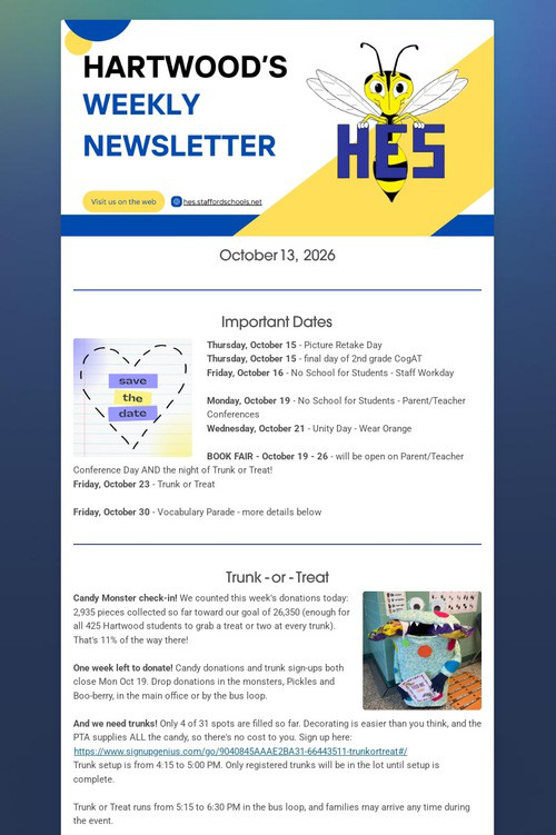 Hartwood's Weekly Newsletter
