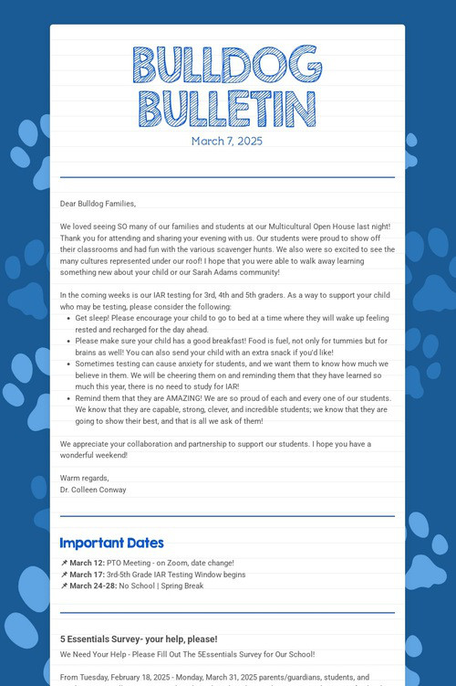 BULLDOG BULLETIN
