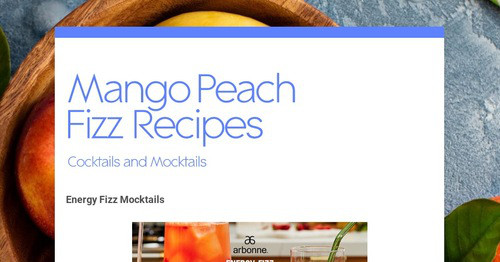 Mango Peach Fizz Recipes