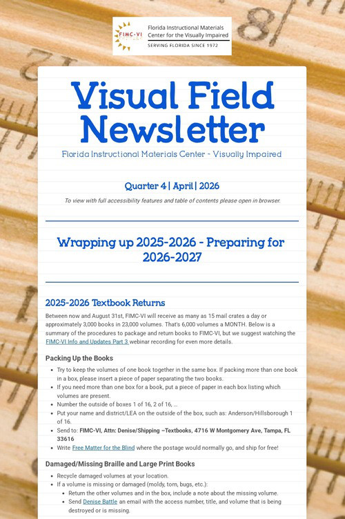 Visual Field Newsletter