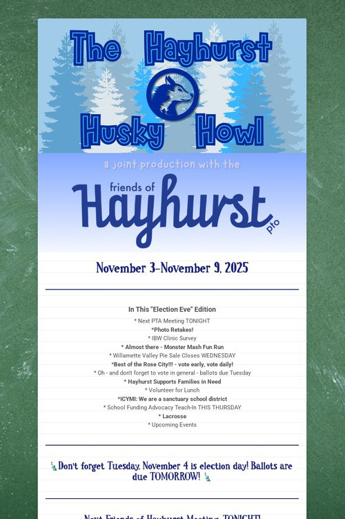The Hayhurst Husky Howl