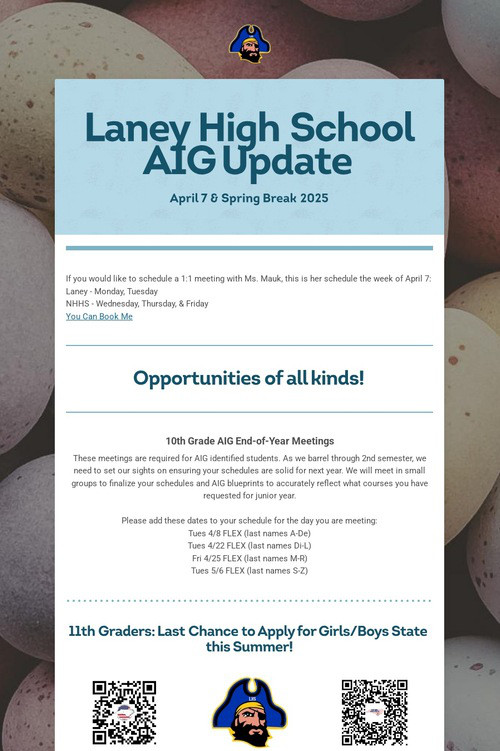 Laney High School AIG Update