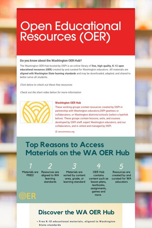 Open Educational Resources (OER)