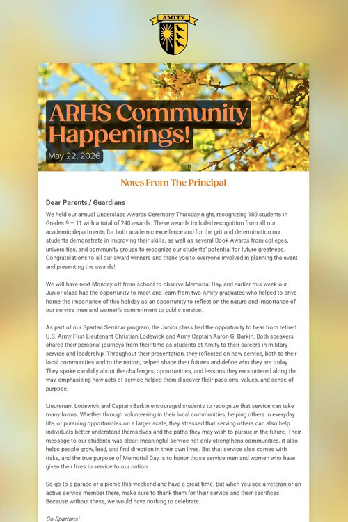 ARHS Community Happenings!