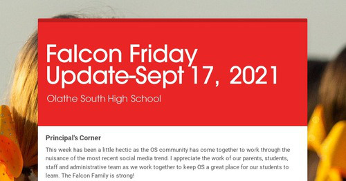 Falcon Friday Update-Sept 17, 2021