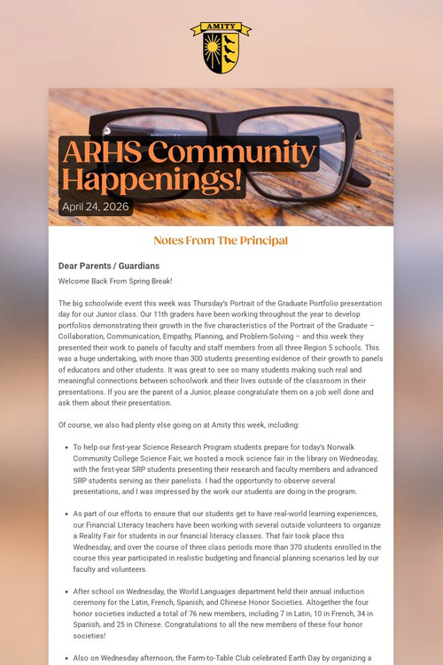 ARHS Community Happenings!