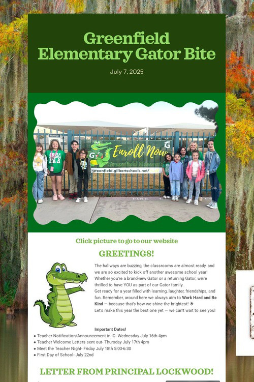 Greenfield Elementary Gator Bite