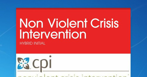 Non Violent Crisis Intervention | Smore Newsletters