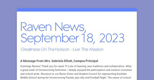 Raven News, September 18, 2023