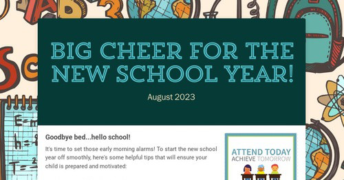 Big Cheer for the New School Year!